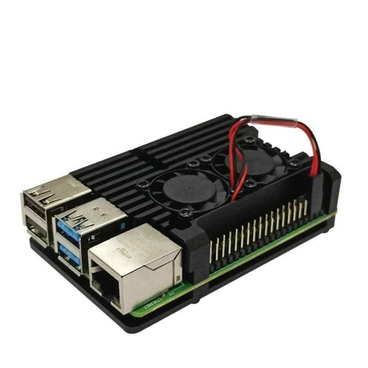 Buy Raspberry Pi Metal Aluminium Case with Double Fans for Raspberry Pi 4B (Black) Online in India