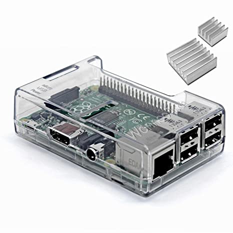 Buy Raspberry Pi Transparent Case + Heat Sink (3pcs) Online in India