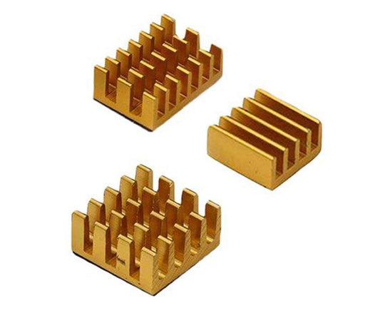 Buy 3 in 1 Gold Aluminum Heat Sink for Raspberry Pi 4B Online in India