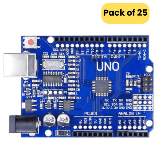 Buy Arduino UNO SMD compatible Board(Pack of 25) Online in India