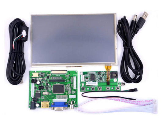 Buy 7inch Raspberry Pi LCD Touch Screen Display with Kit HDMI VGA Input Driver Board Online in India