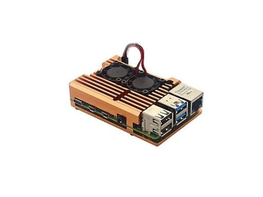 Buy Raspberry Pi Metal Aluminum Case with Double Fans for Raspberry Pi 4B (Gold) Online in India