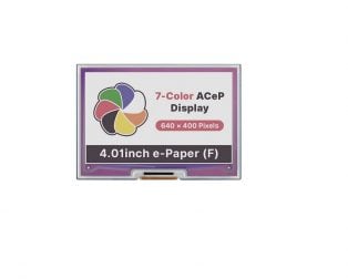 Buy Waveshare 4.01inch 640×400 Pixels ACeP 7-Color E-Paper E-Ink Display HAT for Raspberry Pi Online in India
