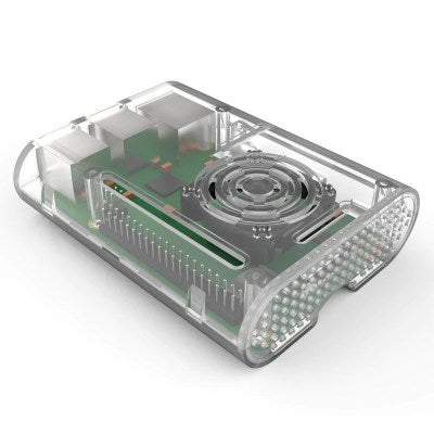 Buy Raspberry Pi 4 Transparent Compact ABS Case with Cooling FAN Slot Online in India