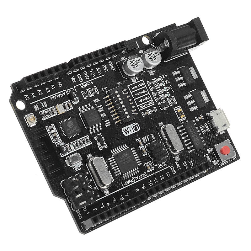 Arduino UNO+WiFi R3 ATmega328P+Node MCU ESP8266 CH340G Compatible Board