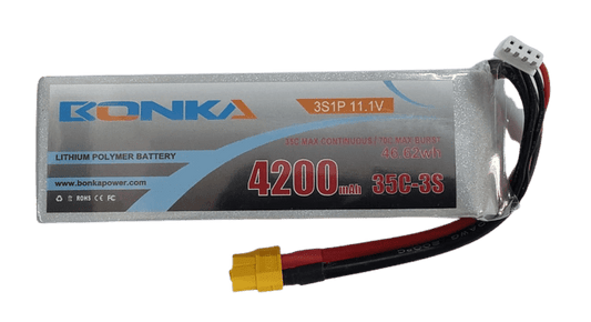 11.1v 4200mAh 35C 3S1P Bonka LiPo Battery