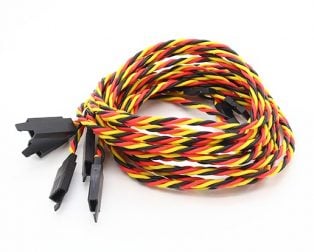 SafeConnect Twisted 60CM 22AWG Servo Lead Extention (JR) Cable with Hook – 1PCS