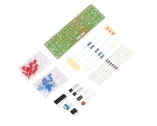 NE555 + CD4017 Red Blue Double Color Flashing Lights Board DIY Kit