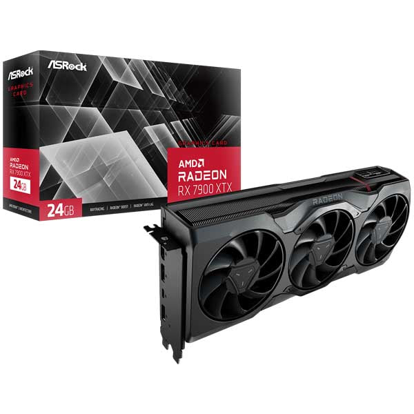 ASRock AMD Radeon RX 7900 XTX 24GB GDDR6 Graphics Card - retail pack view