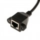 RJ45 Male to Female Screw Panel Mount Ethernet LAN Network Extension Cable - 60CM