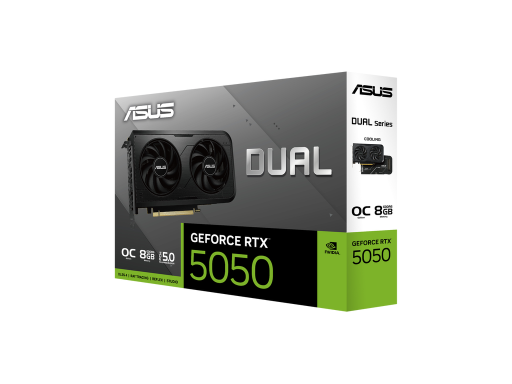 ASUS Dual GeForce RTX 5050 8GB GDDR6 OC Edition Graphics Card - retail box