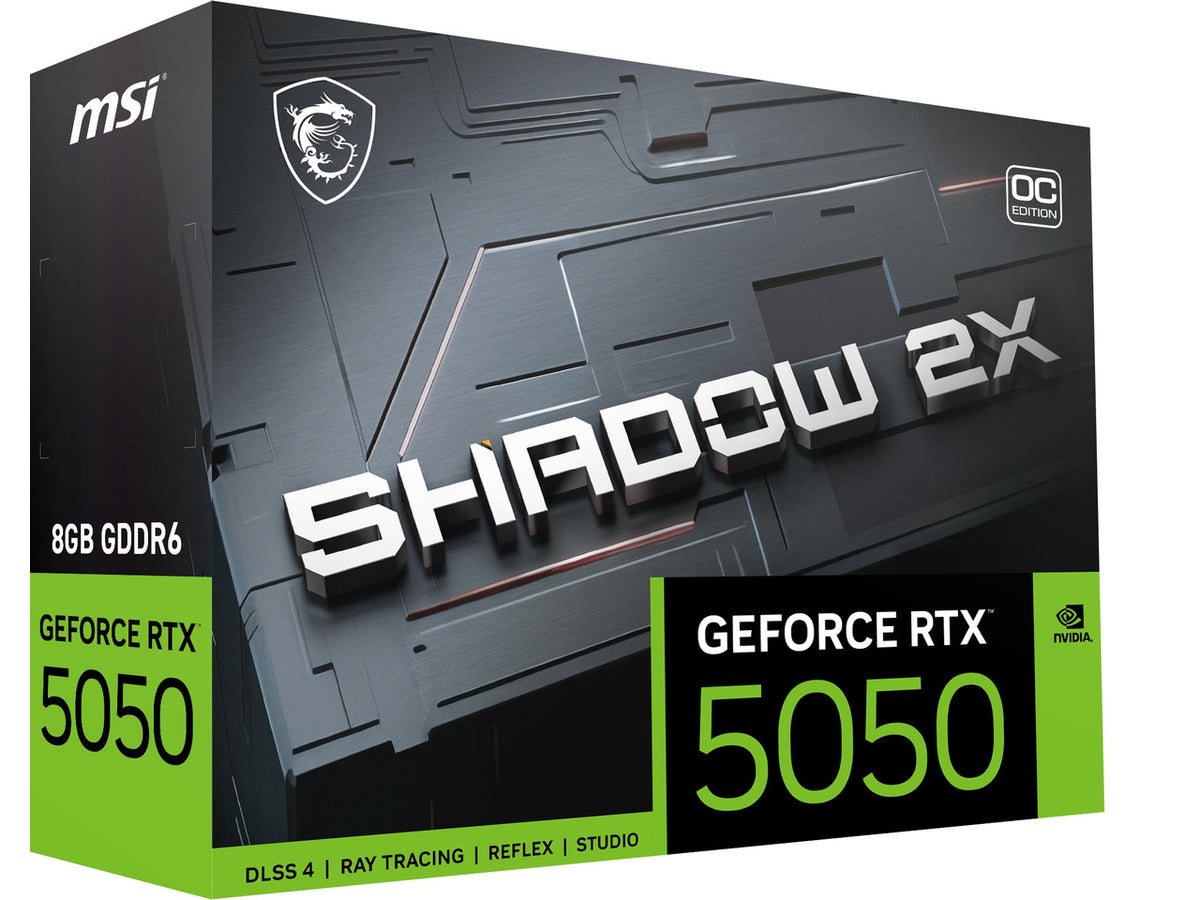 MSI GeForce RTX 5050 SHADOW 2X OC 8G GDDR6 Graphics Card - retail box