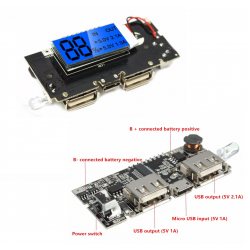 Dual USB 5V 1A 2.1A Mobile Power Bank 18650 Battery Charger PCB Module Board
