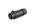 LP-12 Female 6 Pin Soldering Type Power Connector with Plastic Shell IP67 125V 5A