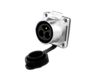 LP-16 3 Pin Male Soldering Type Floating Power Socket with Metal Shell IP67 400V 10A