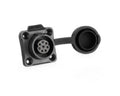 LP-16 8 Pin Female Soldering Type Floating Power Socket with Plastic Shell IP67 250V 5A