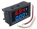 Dual Led 0.28 ” Display for DC0-100V 100A Voltage and Current Test Digital Instrument, Digital Meter Panel Amplifier Red Blue 100A
