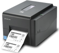 TVS Electronics LP 46 Lite thermal label printer printing a barcode label