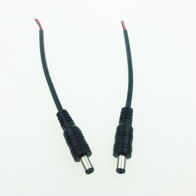 5mm DC Jack Male Connector with Wire 2Pcs
