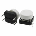 Tactile Push Button Switch With White Round Cap