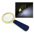 LED Illuminating 5X Magnification Craft Hand Held Magnifying Lens