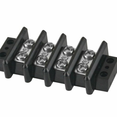 Terminal Blocks, 4 Positions 500V 15A Dual Row Wire Screw Terminal Strip Block