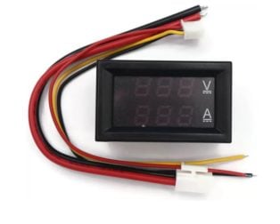 Dual Led 0.28 ” Display for DC0-100V 10A Voltage and Current Test Digital Instrument, Digital Meter Panel Amplifier Red-Green 10A - The Tech Depot