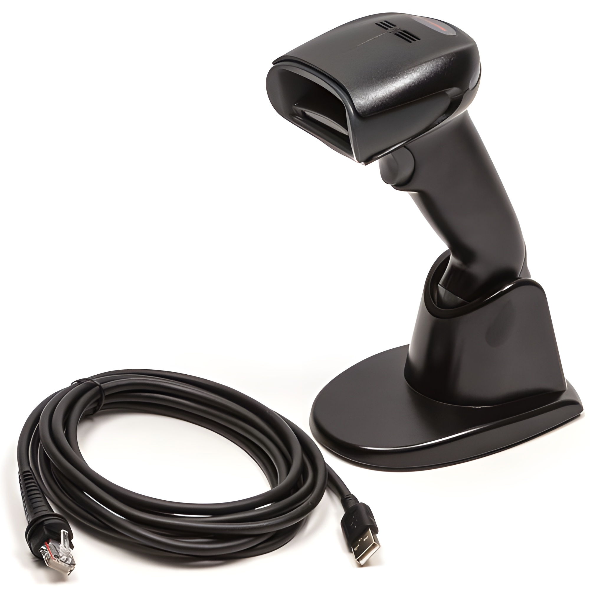 Honeywell Xenon XP 1950g GSR corded 2D barcode scanner in black with stand and USB cable