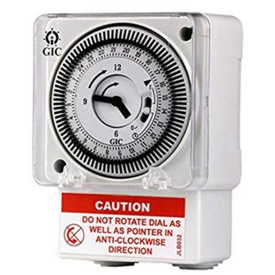 Analog Daily timer GIC J648B1 FM1 / Quartz Daily 240 VAC Base/DIN Mounting