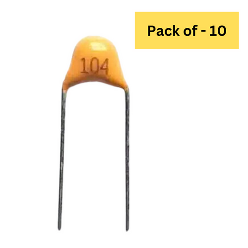 0.1 uF 50V Ceramic Capacitor (Pack of 10) - The Tech Depot