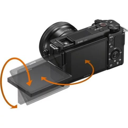 Sony ZV-E10 Mirrorless Camera (Black, 64Gb Memory Card & Carry Bag)