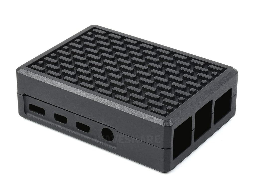 Aluminum Stripe Grooved Case for Raspberry Pi 4, Inner Heatsink Pillars