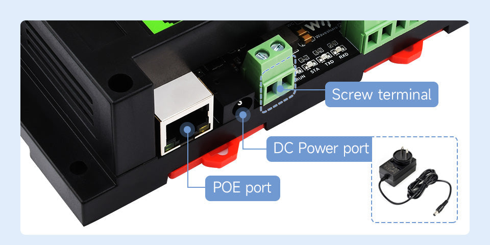 8-ch Ethernet Relay Module, Modbus RTU/Modbus TCP Protocol, PoE port Communication, With Various Isolation And Protection Circuits - Without Power Adapter