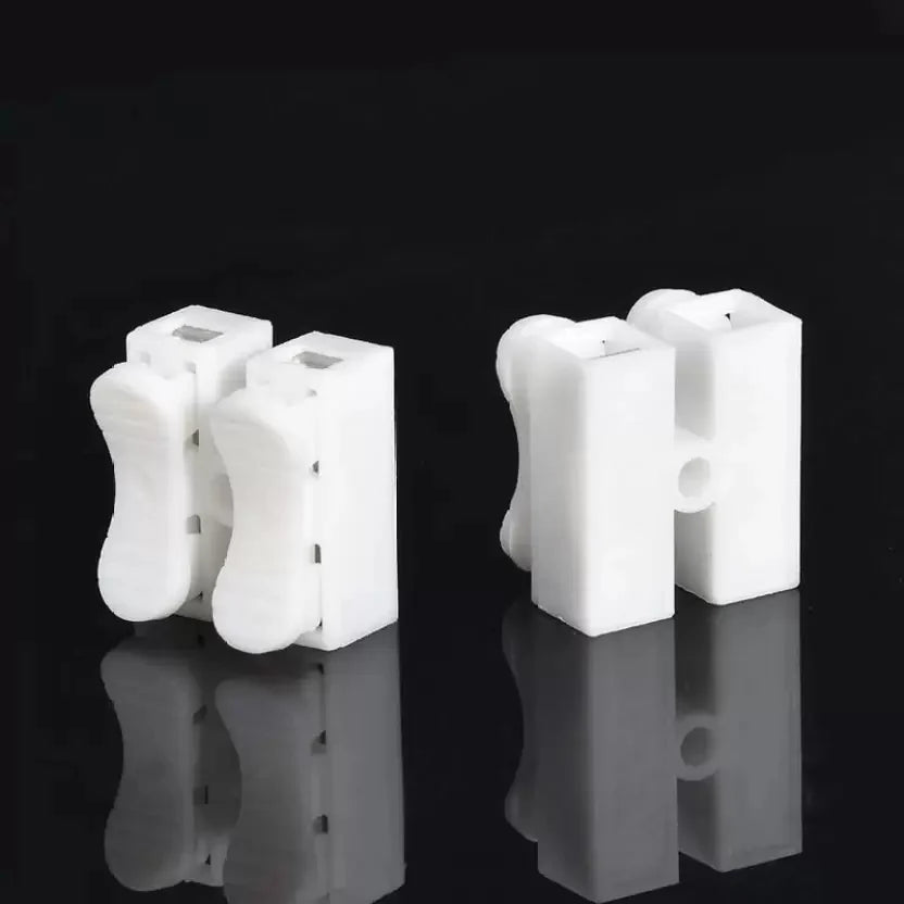 2Pole Quick Splice Connector Screwless Terminal Block Cable Clamp 250V 10A