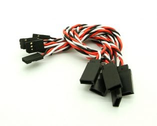 20cm Futaba 22AWG Twisted Extension Wire M to F – 2pcs