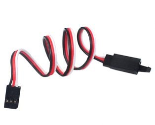 SafeConnect Flat 30 CM 22AWG Servo Lead Extension (Futaba) Cable with Hook – 1PCS