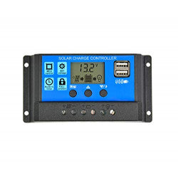 USB Solar Charge Controller Regulator 12V / 24V Auto Switch with LCD Display (30 Amp)