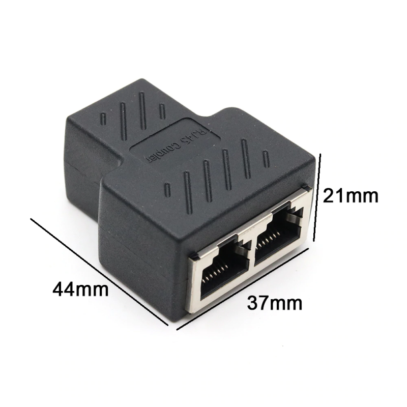 1 to 2 ways RJ45 female splitter connector LAN RJ45 cat6 cat5e cat5 - The Tech Depot