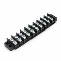 Terminal Blocks, 10 Positions 500V 15A Dual Row Wire Screw Terminal Strip Block