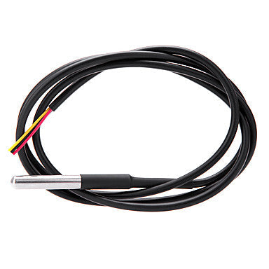 DS18B20 Water Proof Temperature Probe – Black (1m)