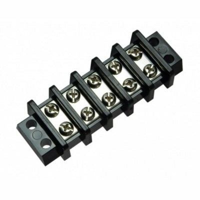 Terminal Blocks, 5 Positions 500V 15A Dual Row Wire Screw Terminal Strip Block
