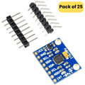 MPU-6050 Triple-Axis Accelerometer & Gyroscope Module (Pack of 25)