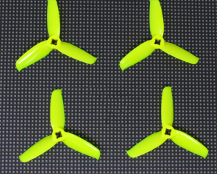 Orange 3052(3X5.2) Tri Blade Flash Propellers 2CW+2CCW 2 Pair-Lemon Yellow - The Tech Depot