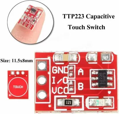 TTP223 Touch Key Module – 2Pcs - The Tech Depot