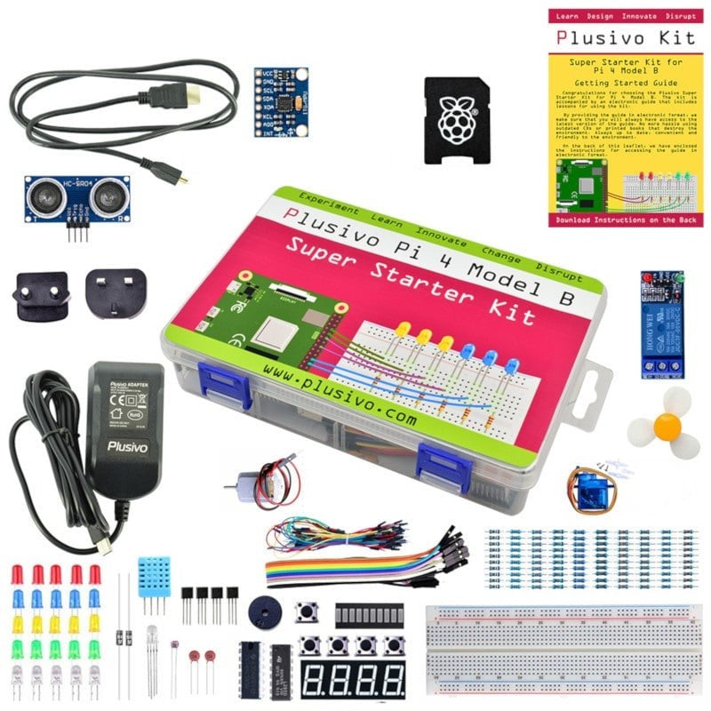 Plusivo_Pi_4_Super_Starter_Kit_without_Raspberry_Pi - The Tech Depot
