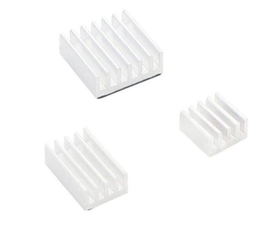 Raspberry Pi 3 in 1 Heat Sink Aluminium for Raspberry Pi 4B (White) - Pack of 1