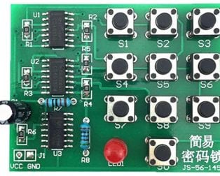 Orange -Multi-purpose simple electronic password lock kit electronic DIY kit Hobbyist, electronics lab Students