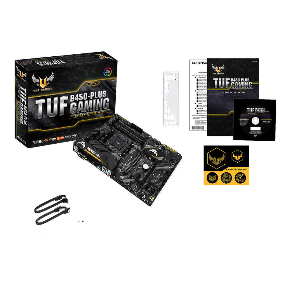 ASUS TUF B450-Plus Gaming ATX Motherboard – AMD B450, AM4, DDR4