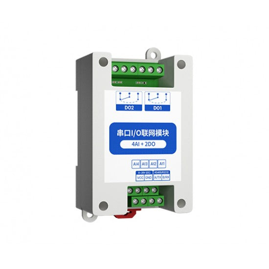 Ebyte MA01-XACX0420 4AI+2DO 2 Switch Output, RS485 ModBus Serial Port I/O Network Module