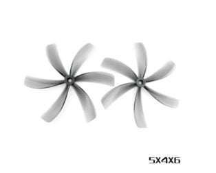 HQProp 5X4X6 Light Grey (2CW+2CCW)-Poly Carbonate Propeller